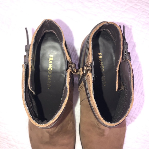 FRANCO SARTO Dotty Ankle Boots Tan Leather Sz 9 - Picture 6 of 14